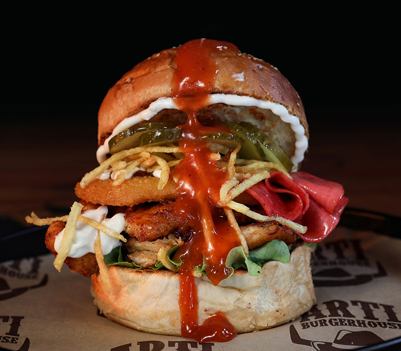 HOT CHICKEN BURGER(ACILI/SPICY)